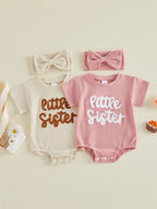 Embroidered Romper Set