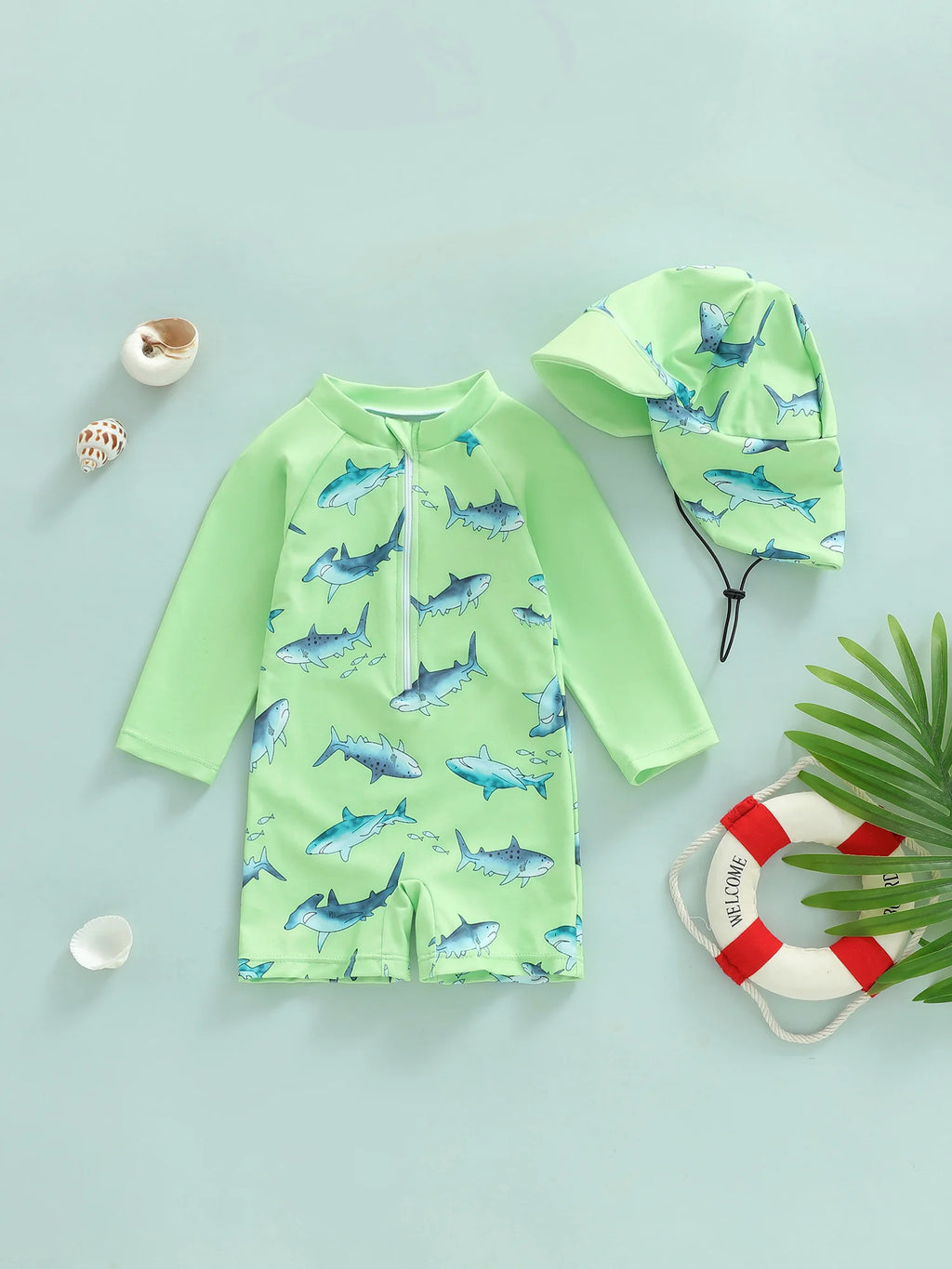 Shark Rash Guard Set