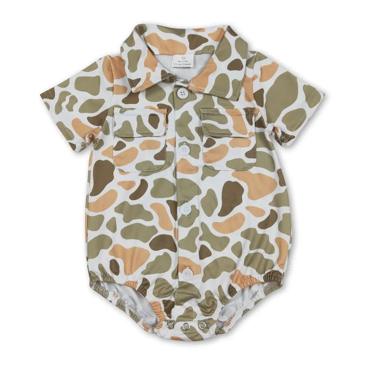 Olive Camo Romper
