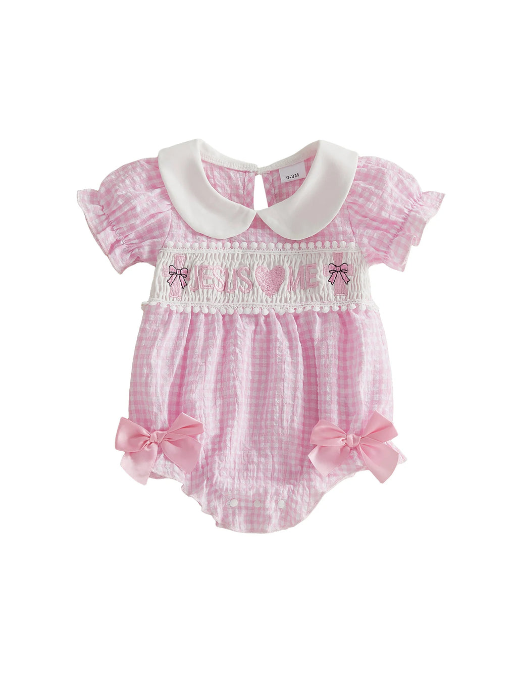 Heart Embroidered Romper