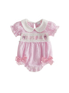 Heart Embroidered Romper