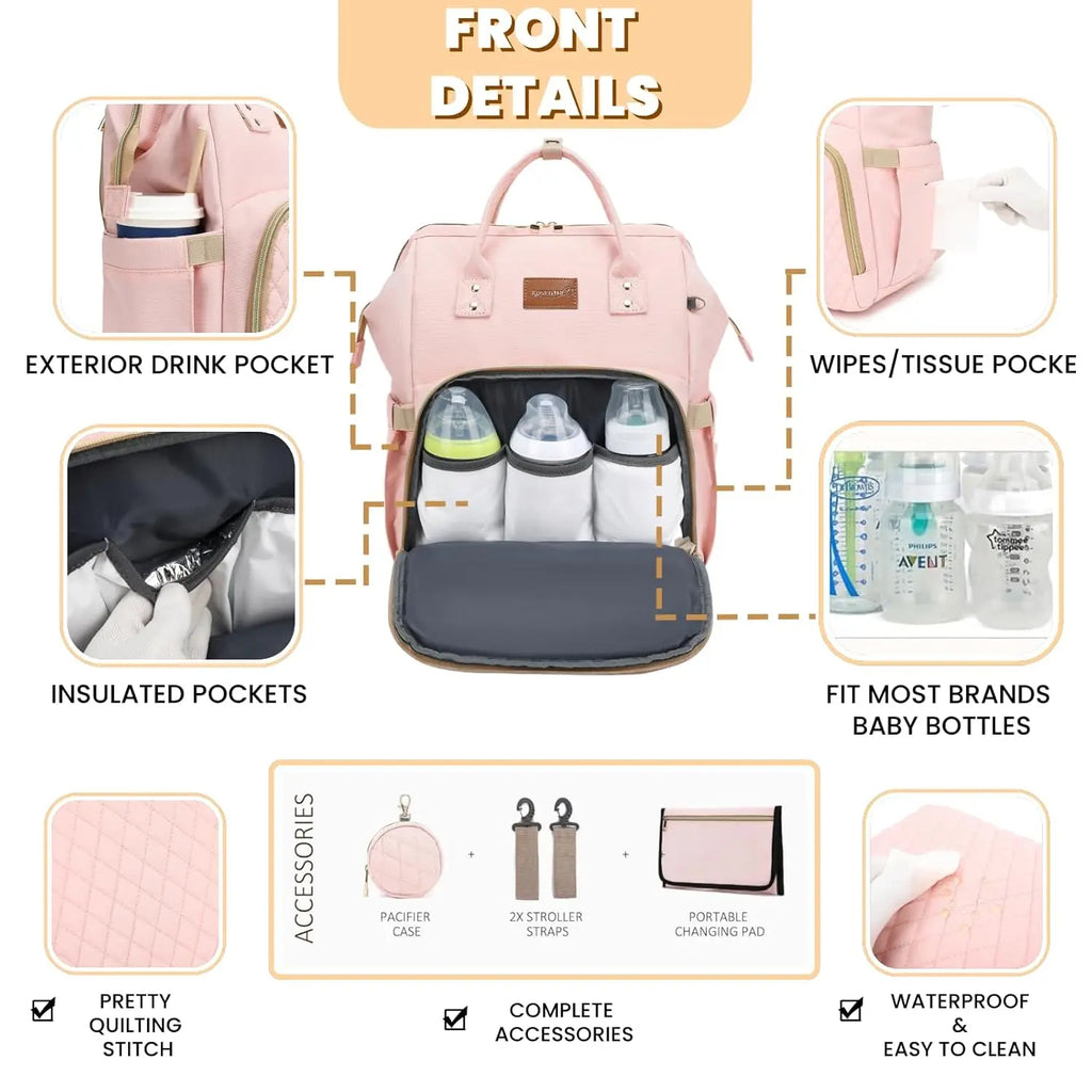 Pink Diaper Backpack