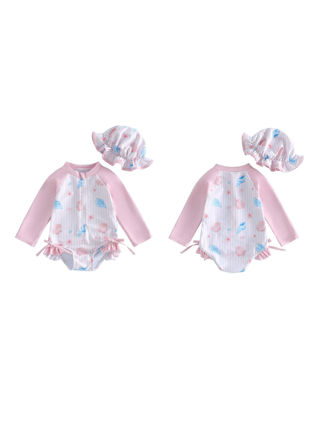 Seashell Rash Guard Set
