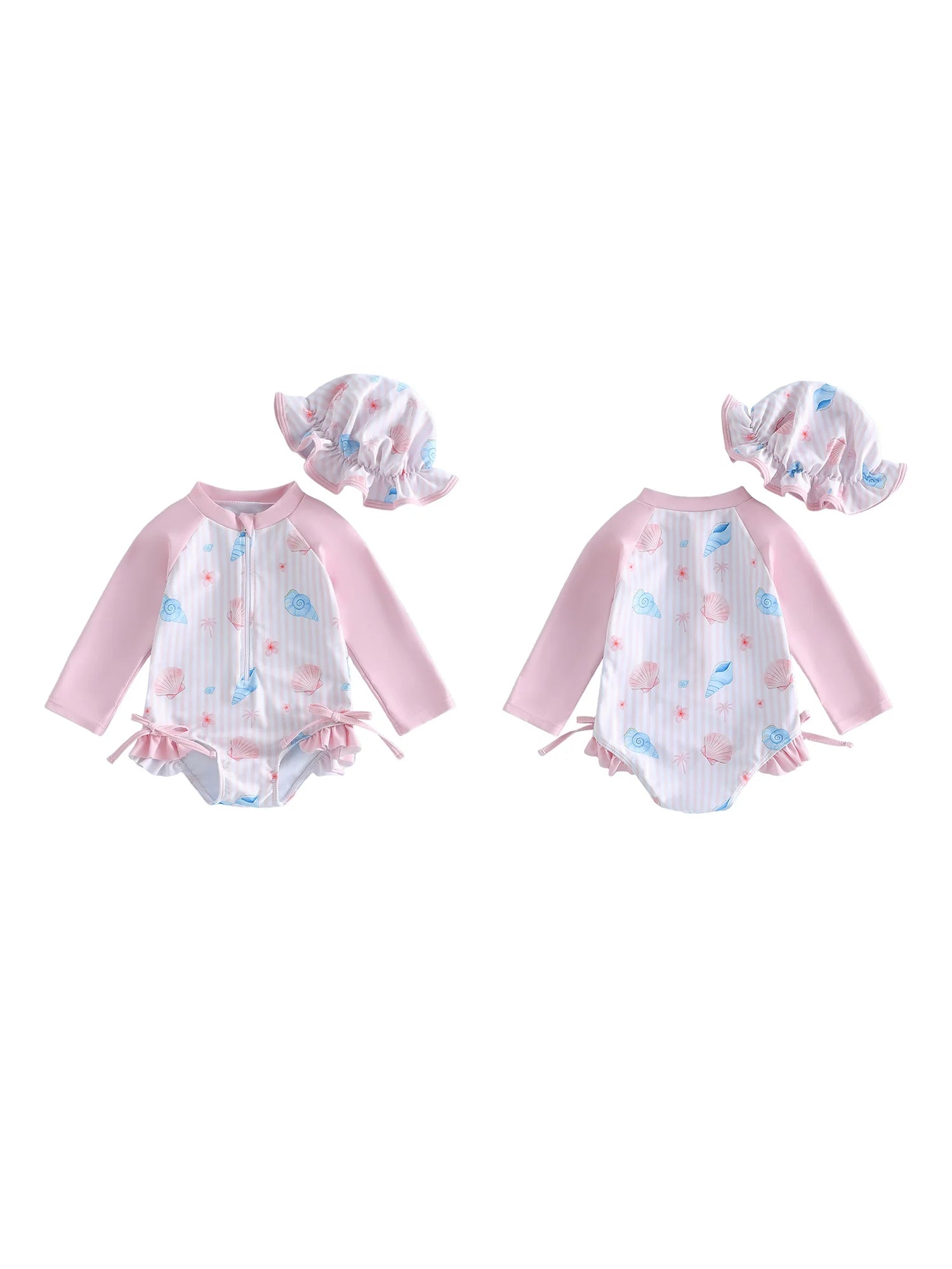 Seashell Rash Guard Set