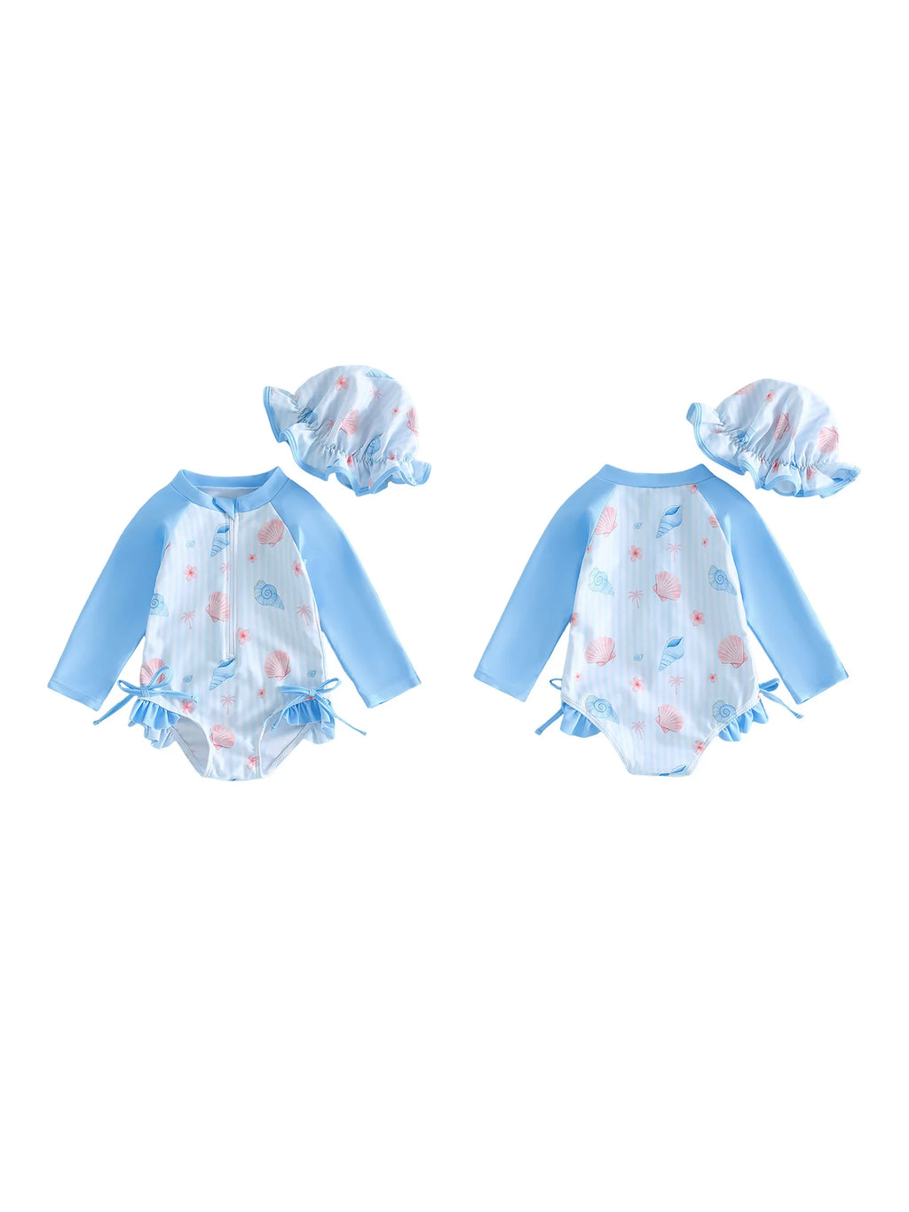 Seashell Rash Guard Set