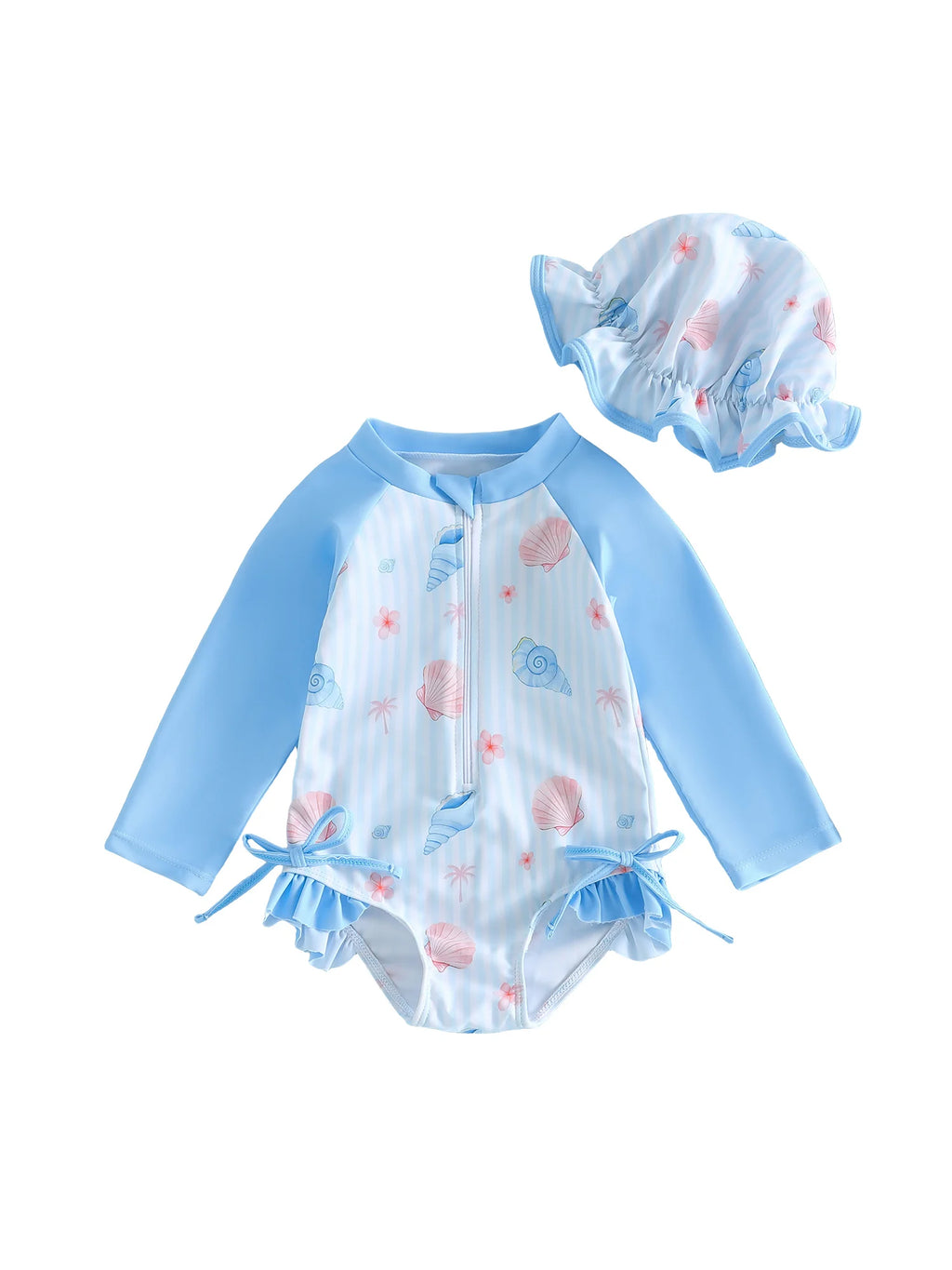 Seashell Rash Guard Set