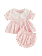 Plaid Summer Shorts Set