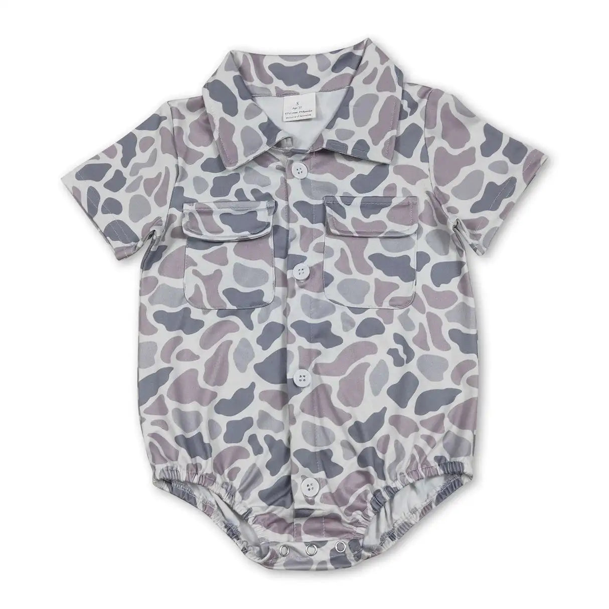 Olive Camo Romper