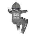 Hooded Romper Pants Set