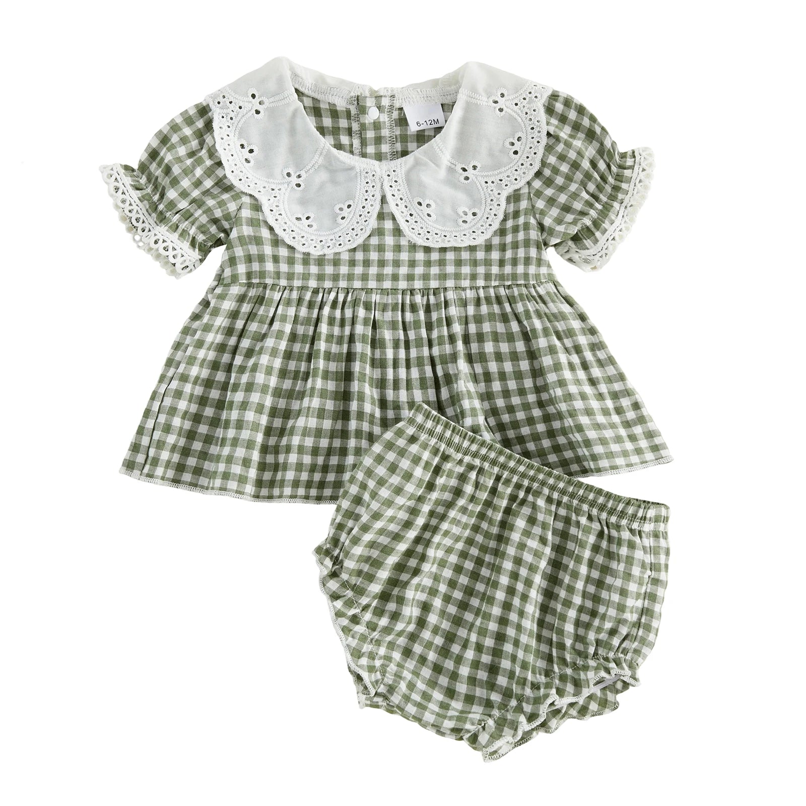 Plaid Summer Shorts Set