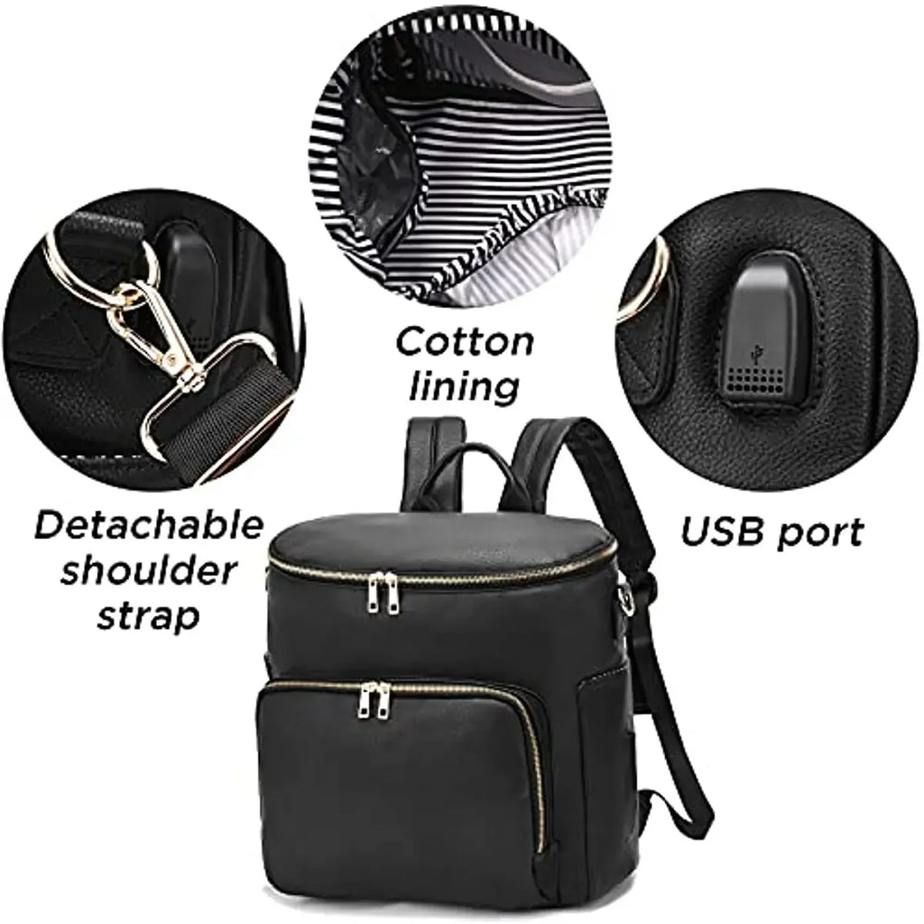 Leather Diaper Backpack
