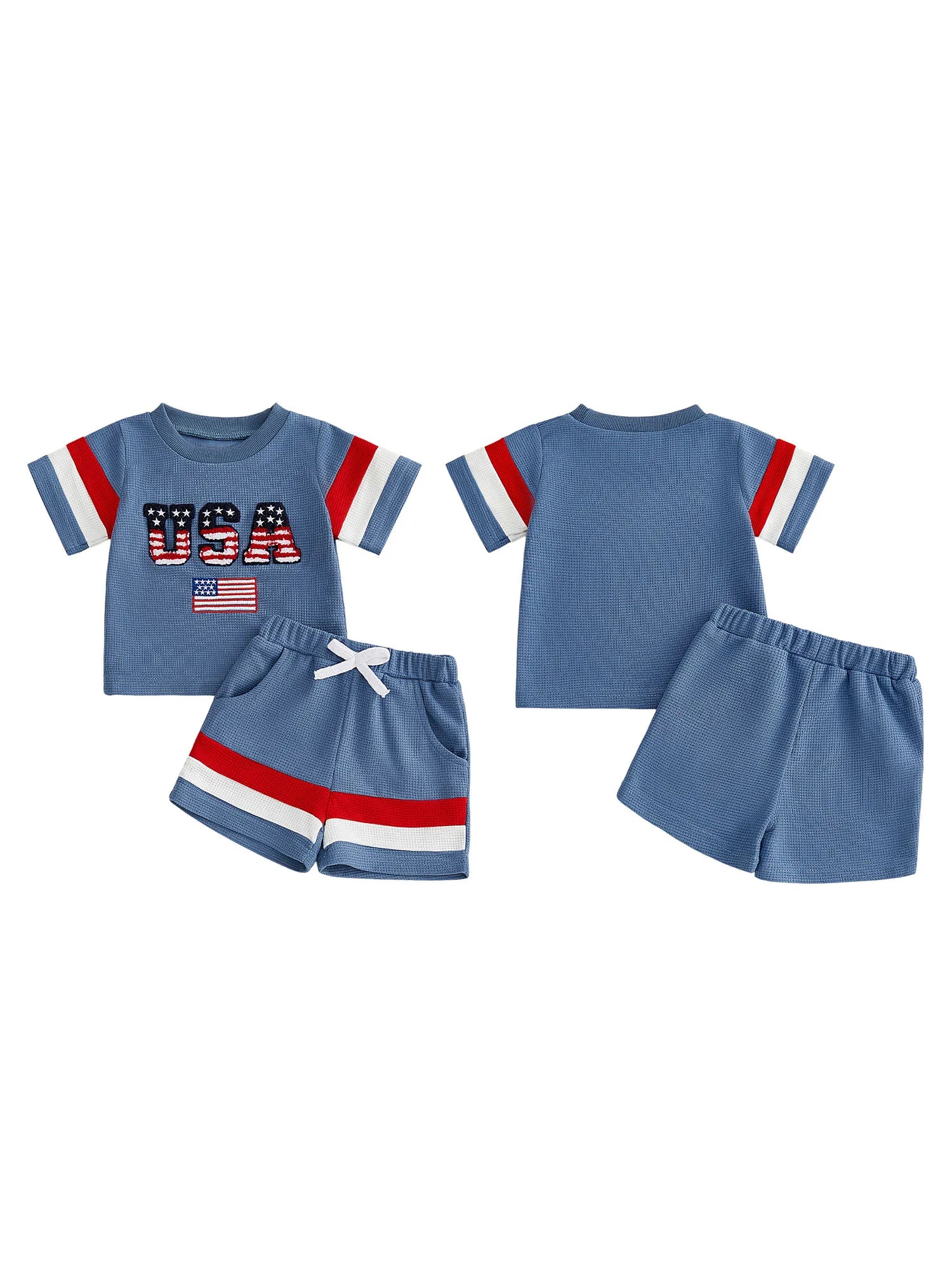 USA Flag Shorts Set