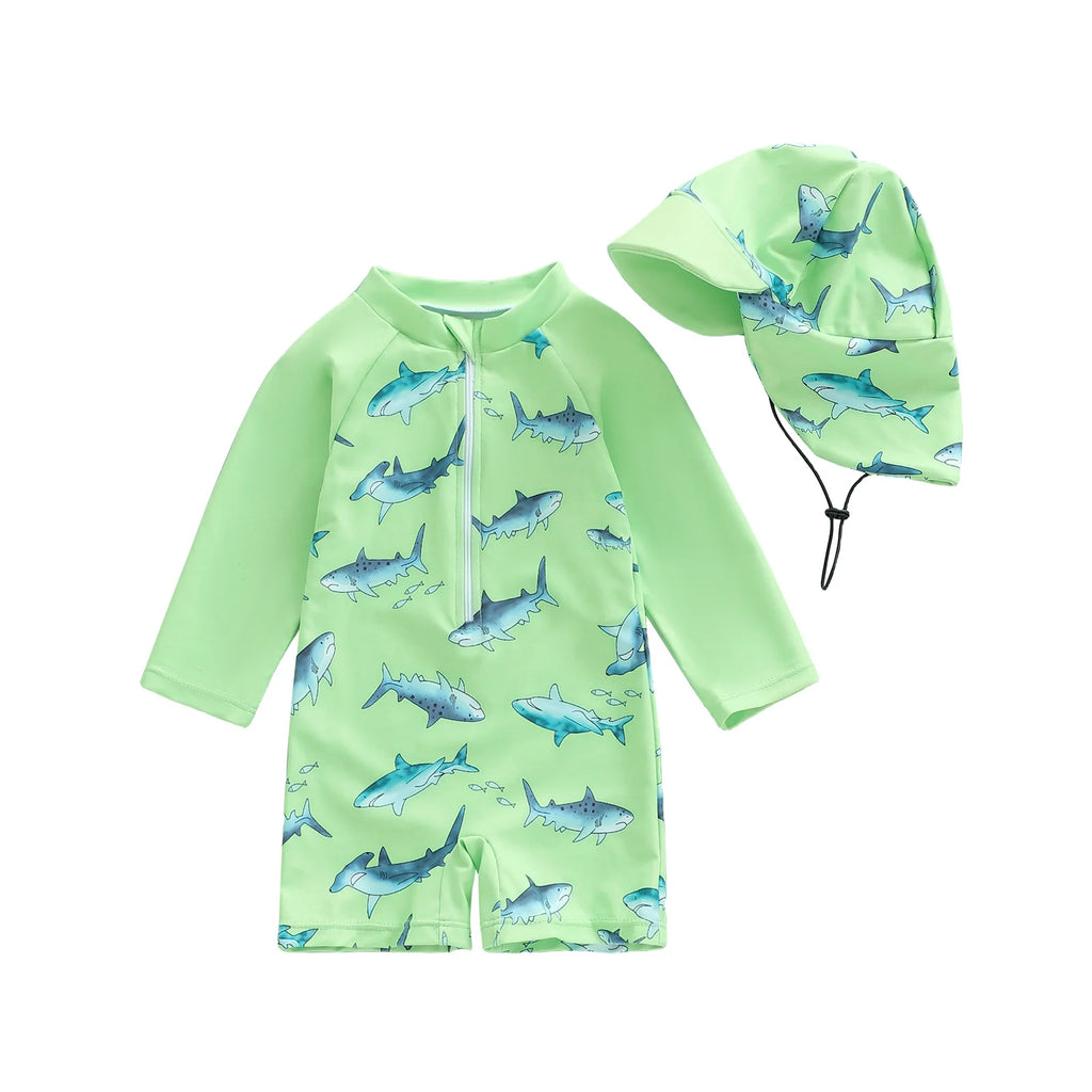 Shark Rash Guard Set
