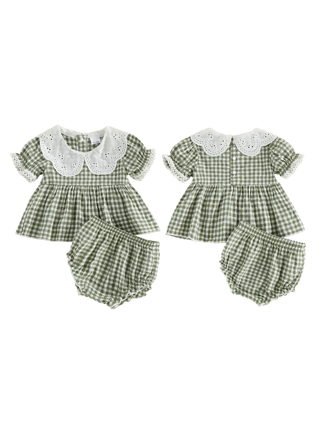 Plaid Summer Shorts Set