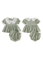 Plaid Summer Shorts Set