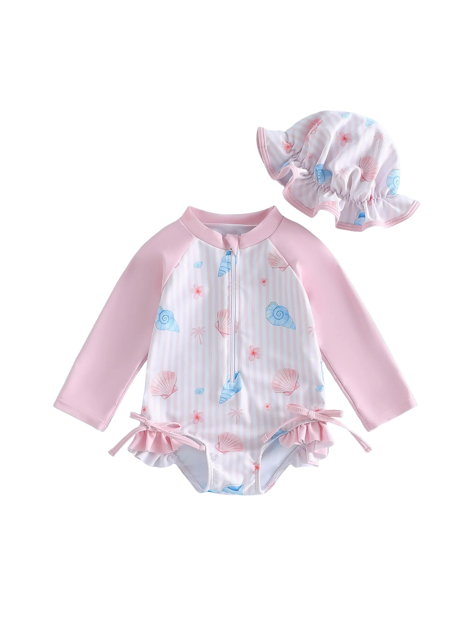 Seashell Rash Guard Set
