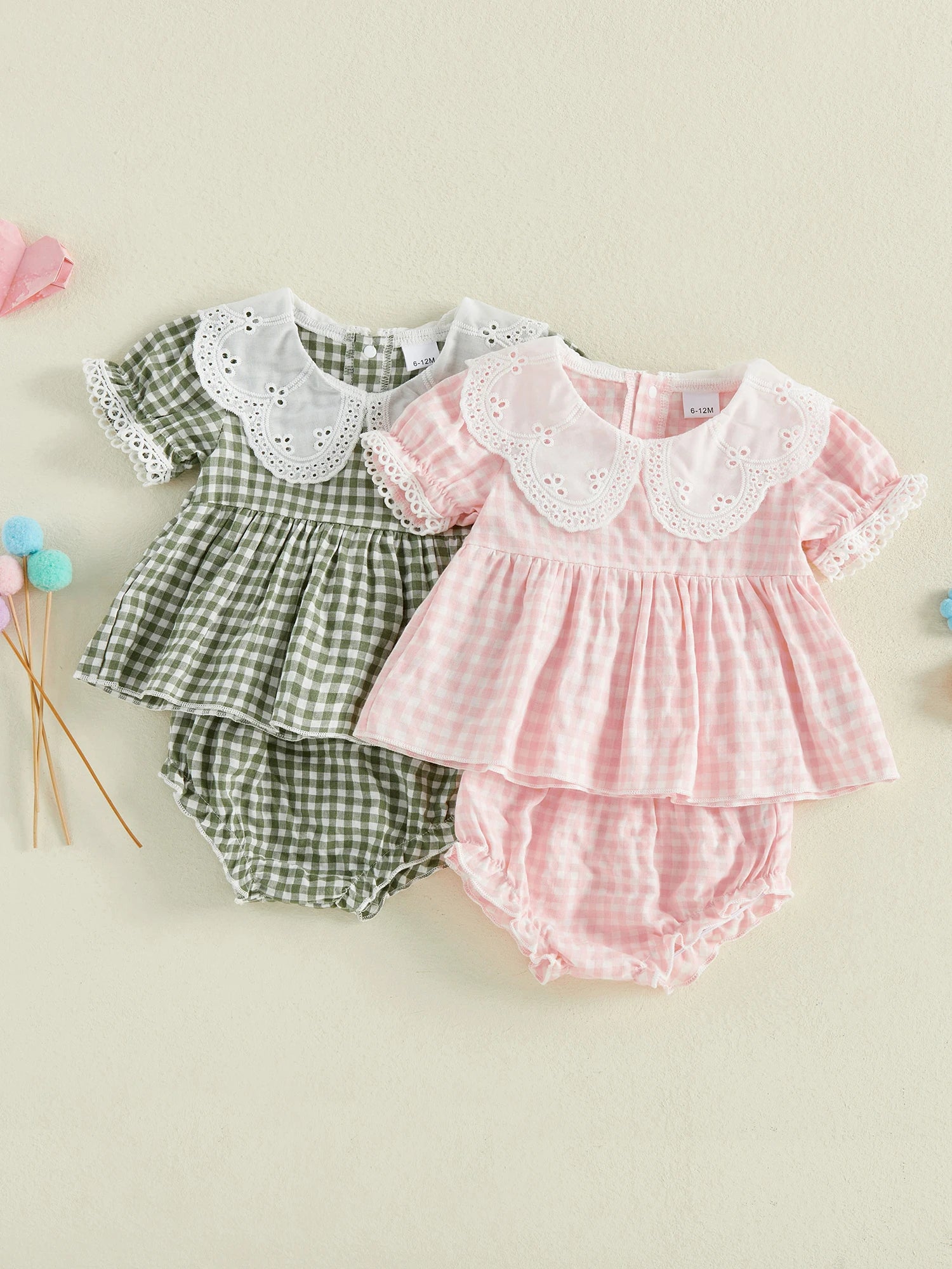 Plaid Summer Shorts Set