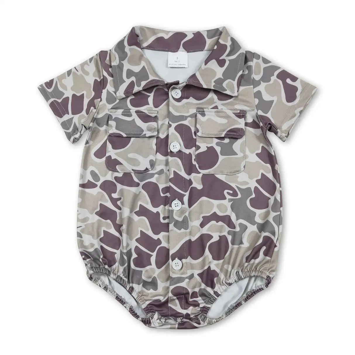 Olive Camo Romper