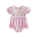 Heart Embroidered Romper