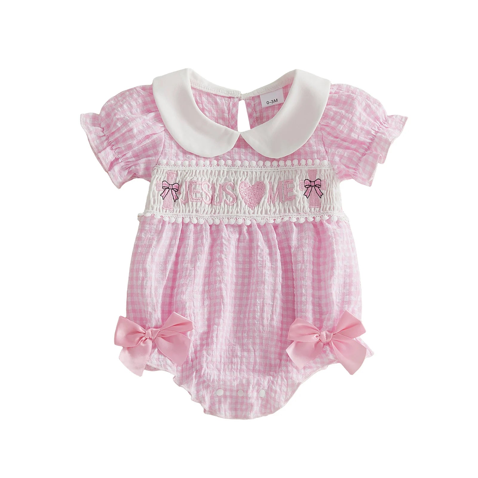 Heart Embroidered Romper