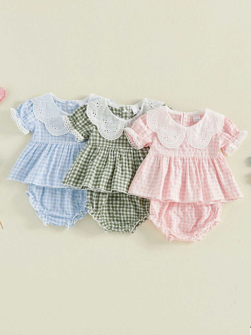 Plaid Summer Shorts Set