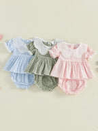 Plaid Summer Shorts Set