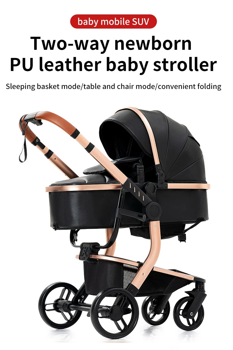 PU Leather Travel Stroller