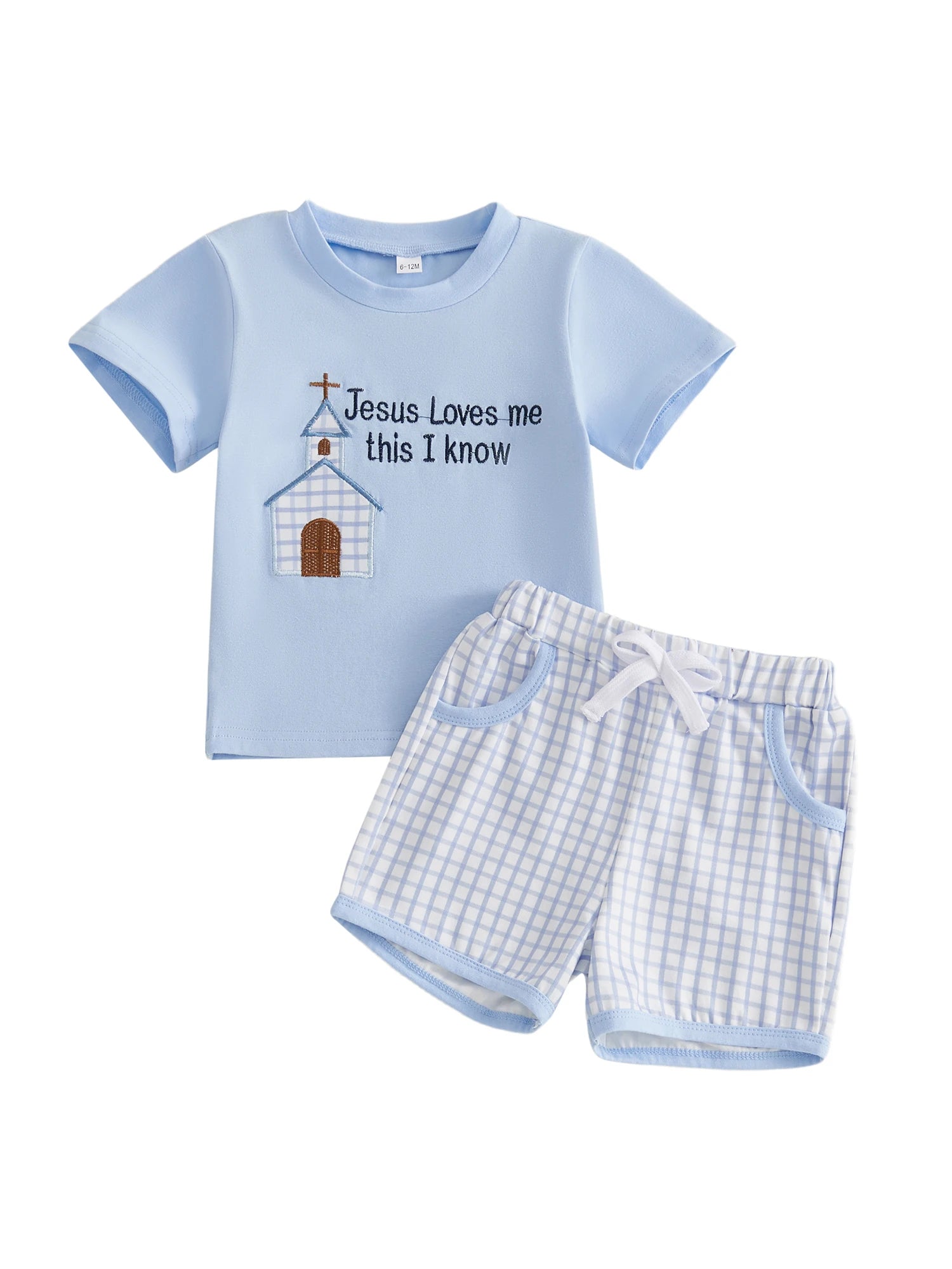 Easter Plaid Shorts Set