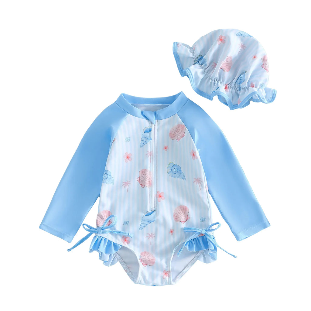 Seashell Rash Guard Set
