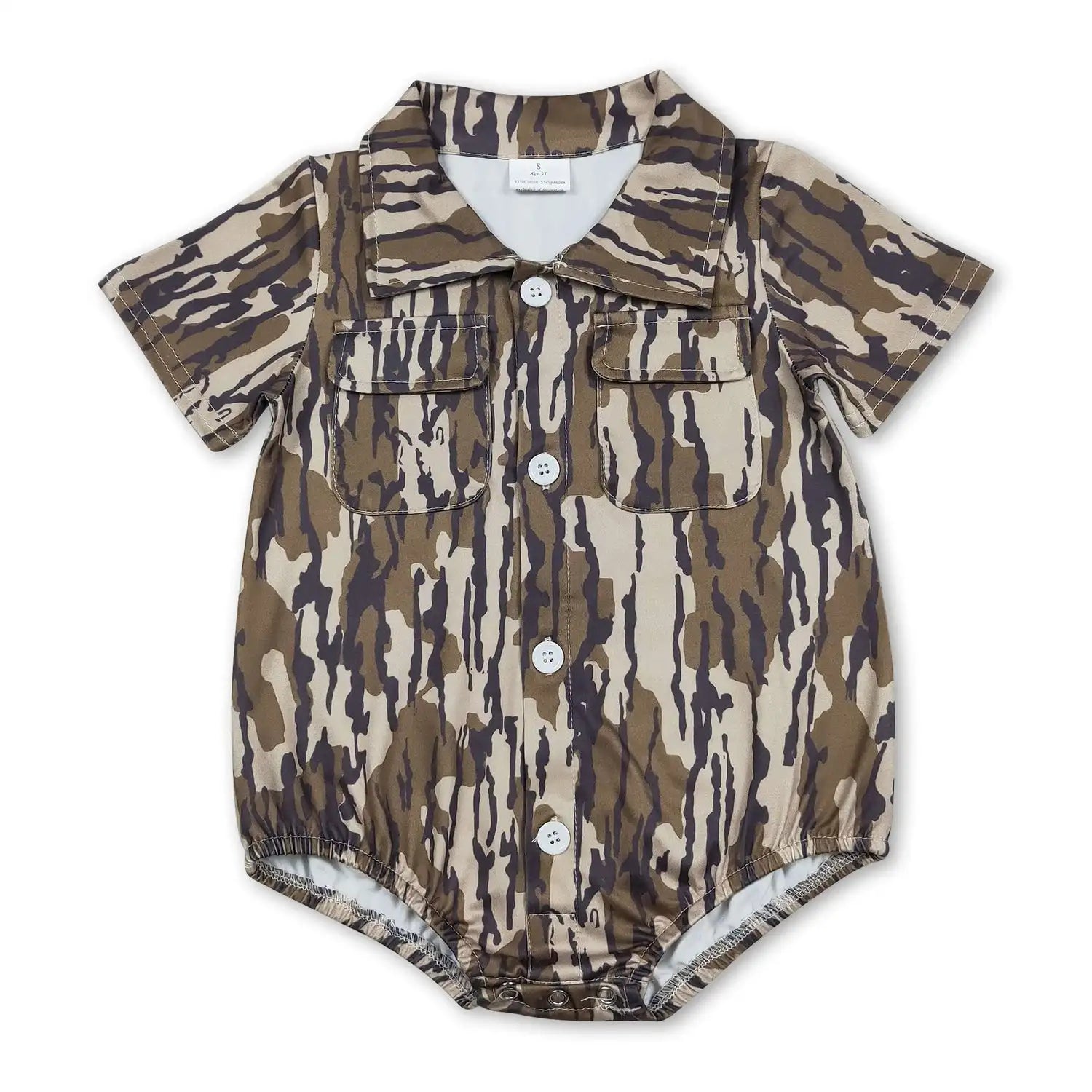 Olive Camo Romper