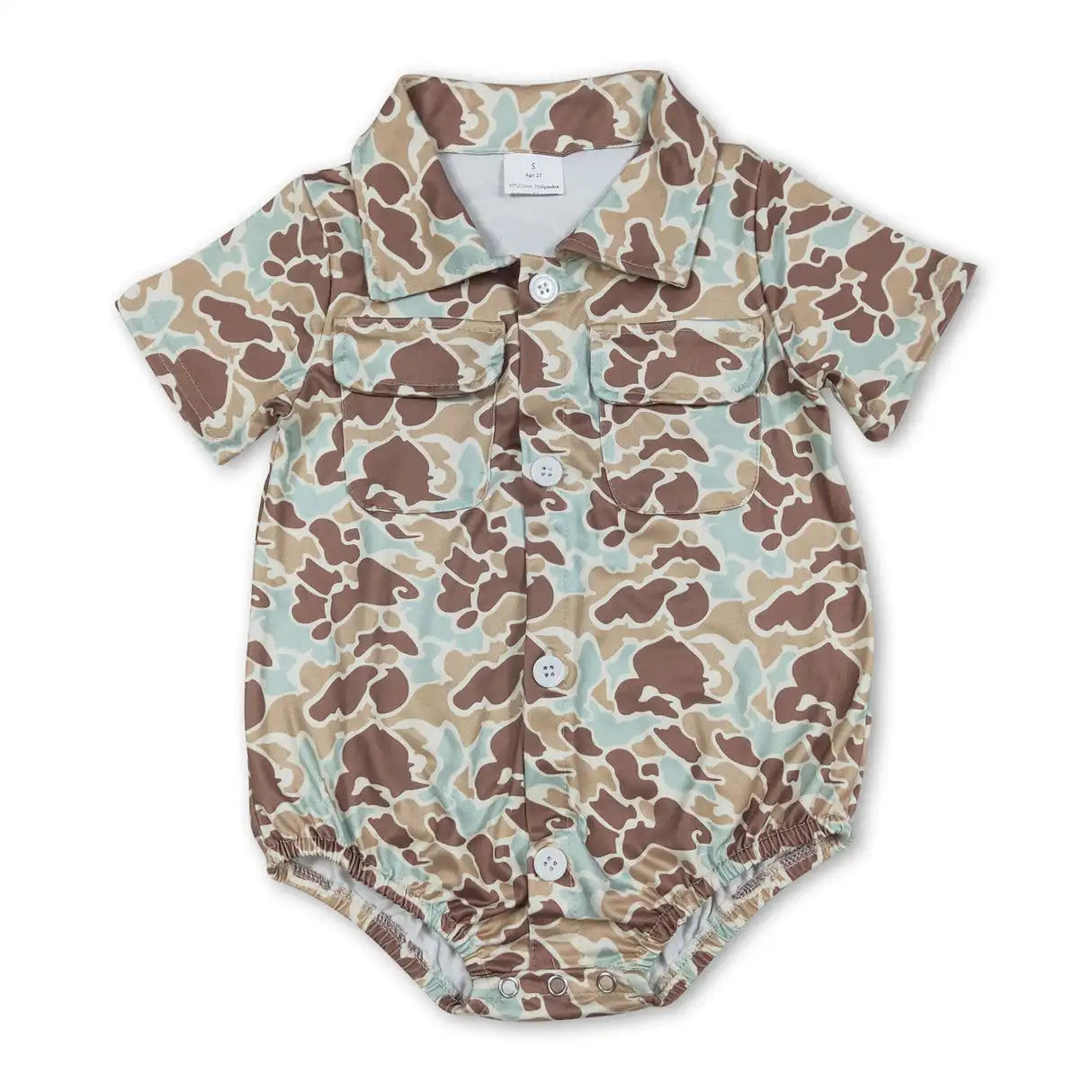 Olive Camo Romper
