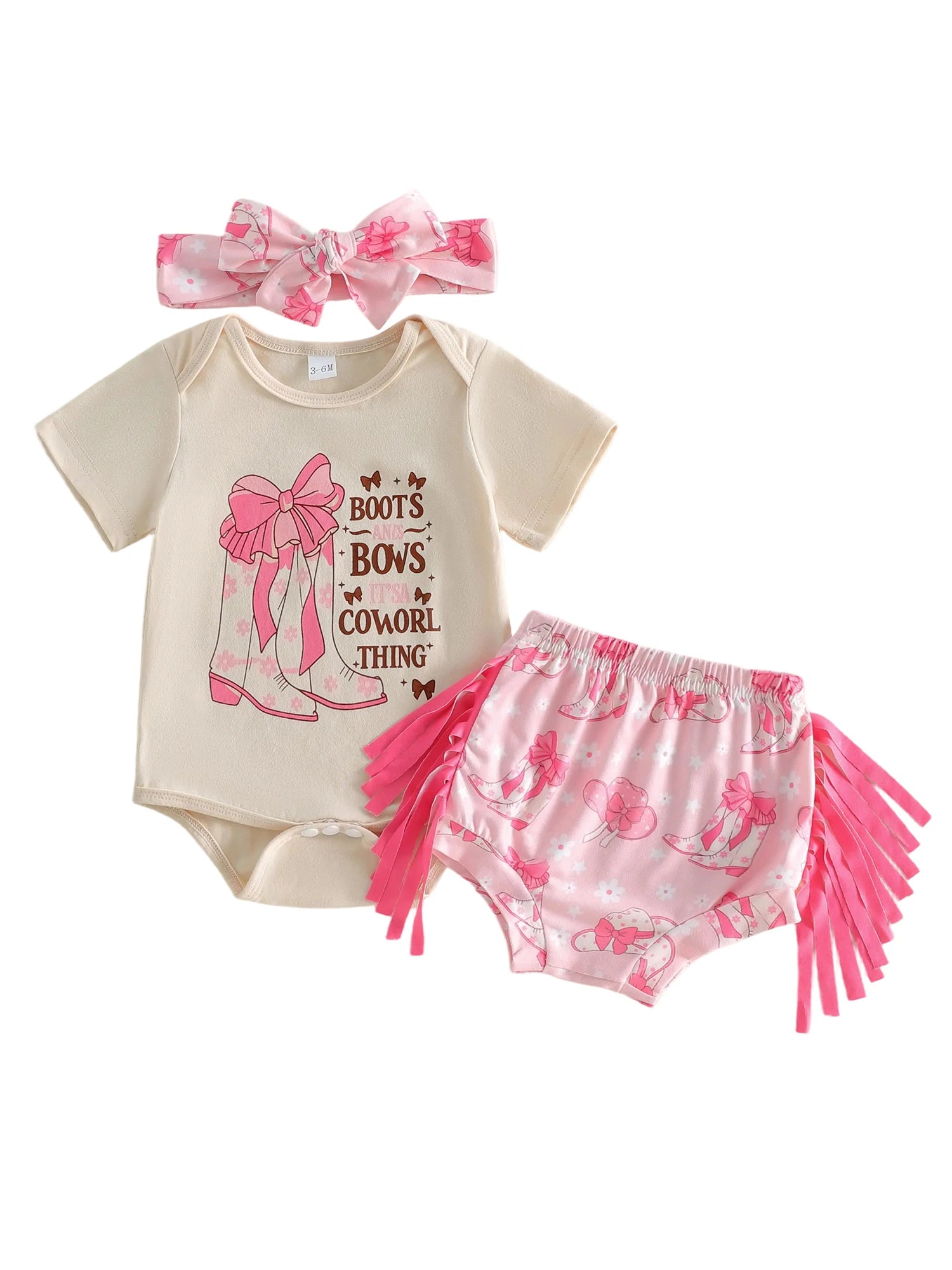Cowgirl Denim Shorts Set