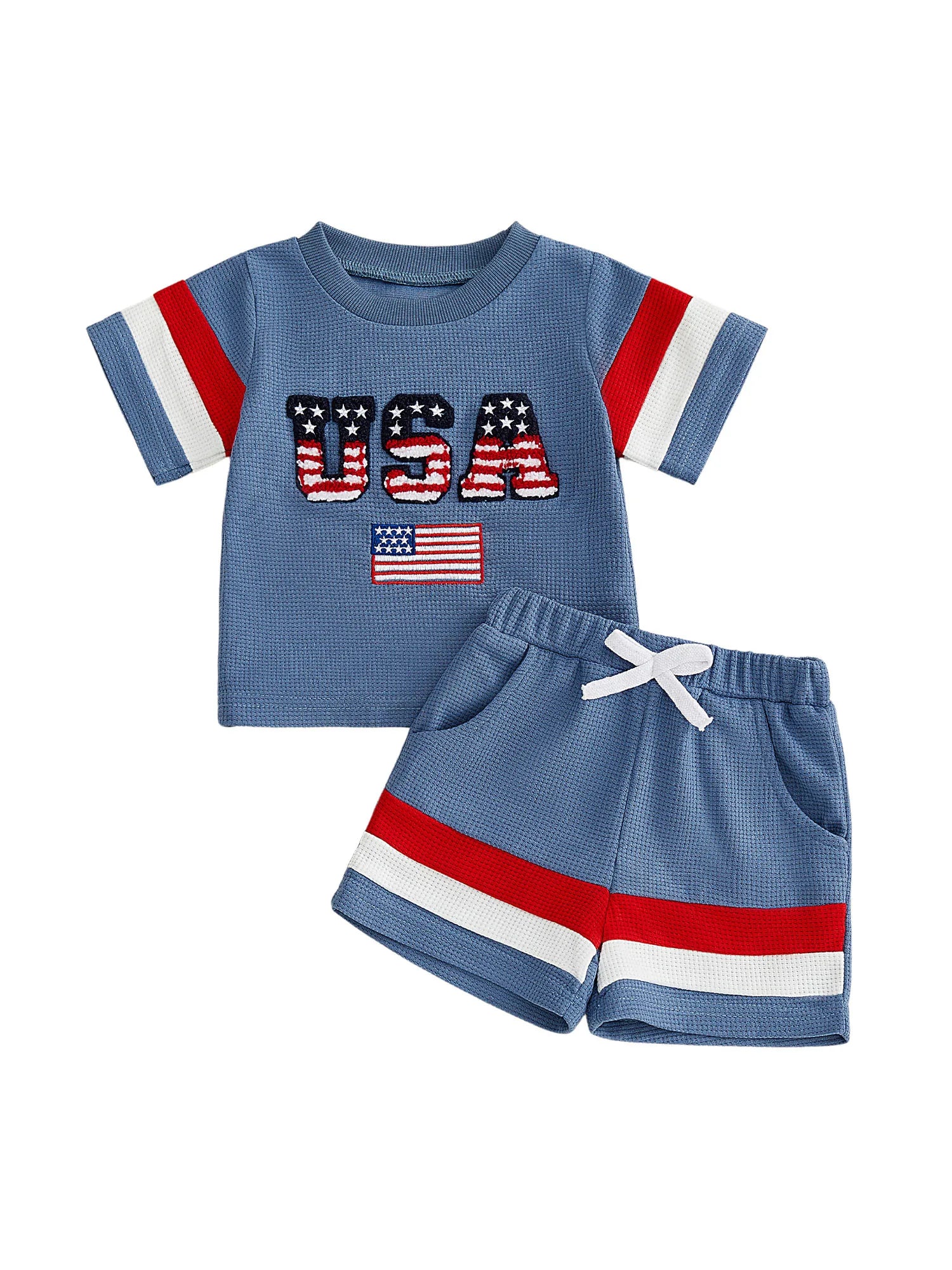 USA Flag Shorts Set