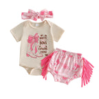 Cowgirl Denim Shorts Set